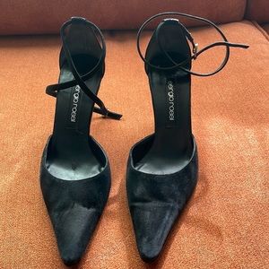 Sergio Rossi black suede heels
